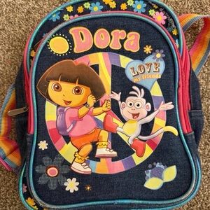 Dora Kids Backpack in Blue and Pink - Licensed Character